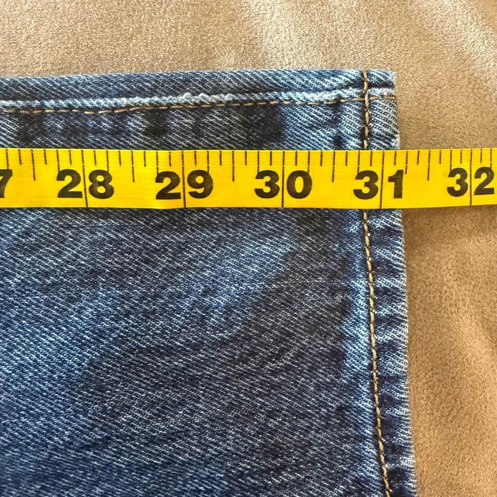 Levis 501 Original Fit Mens Blue Denim Button Fly Straight Leg Jeans‎ 38x32